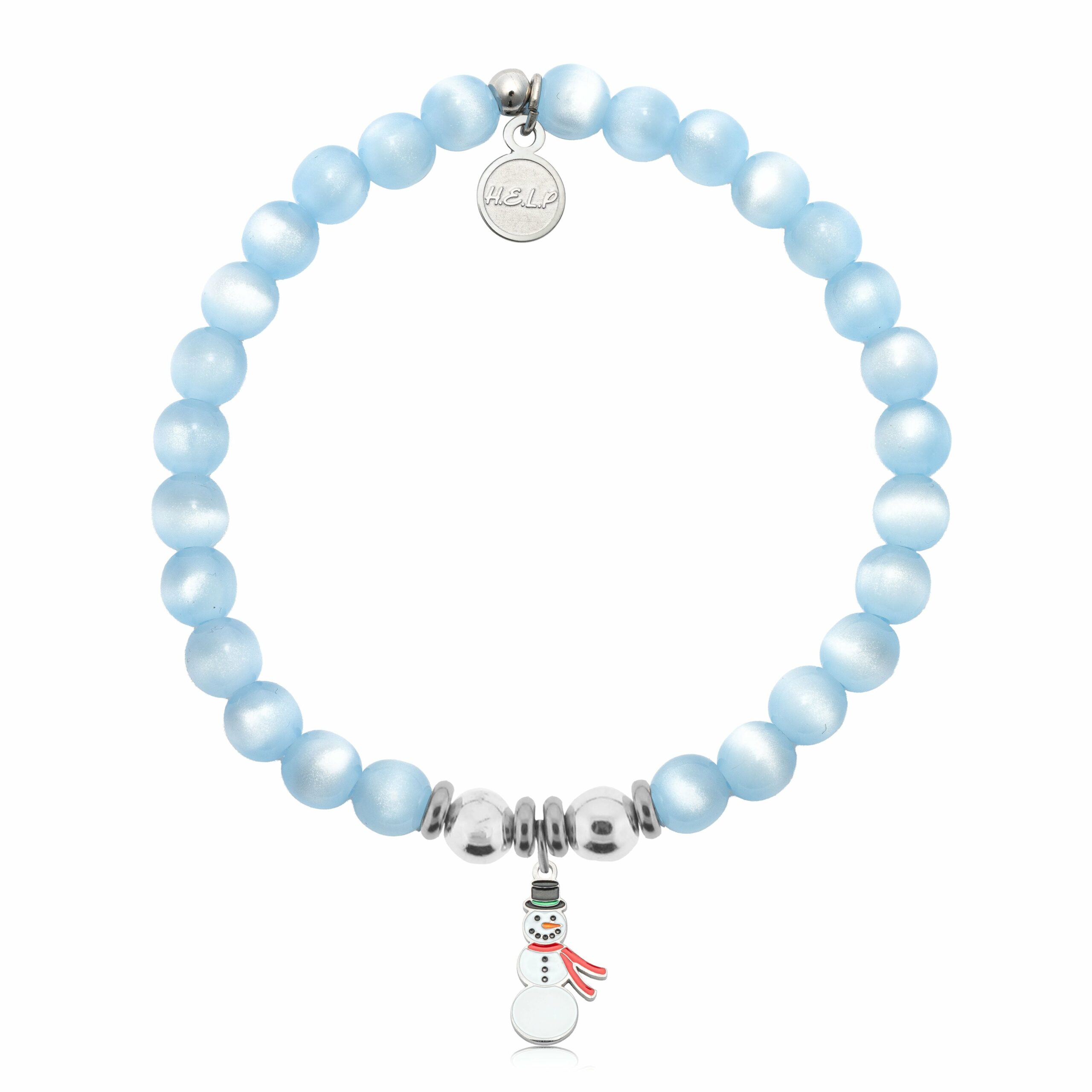 Frosty Charm with Blue Selenite Charity Bracelet