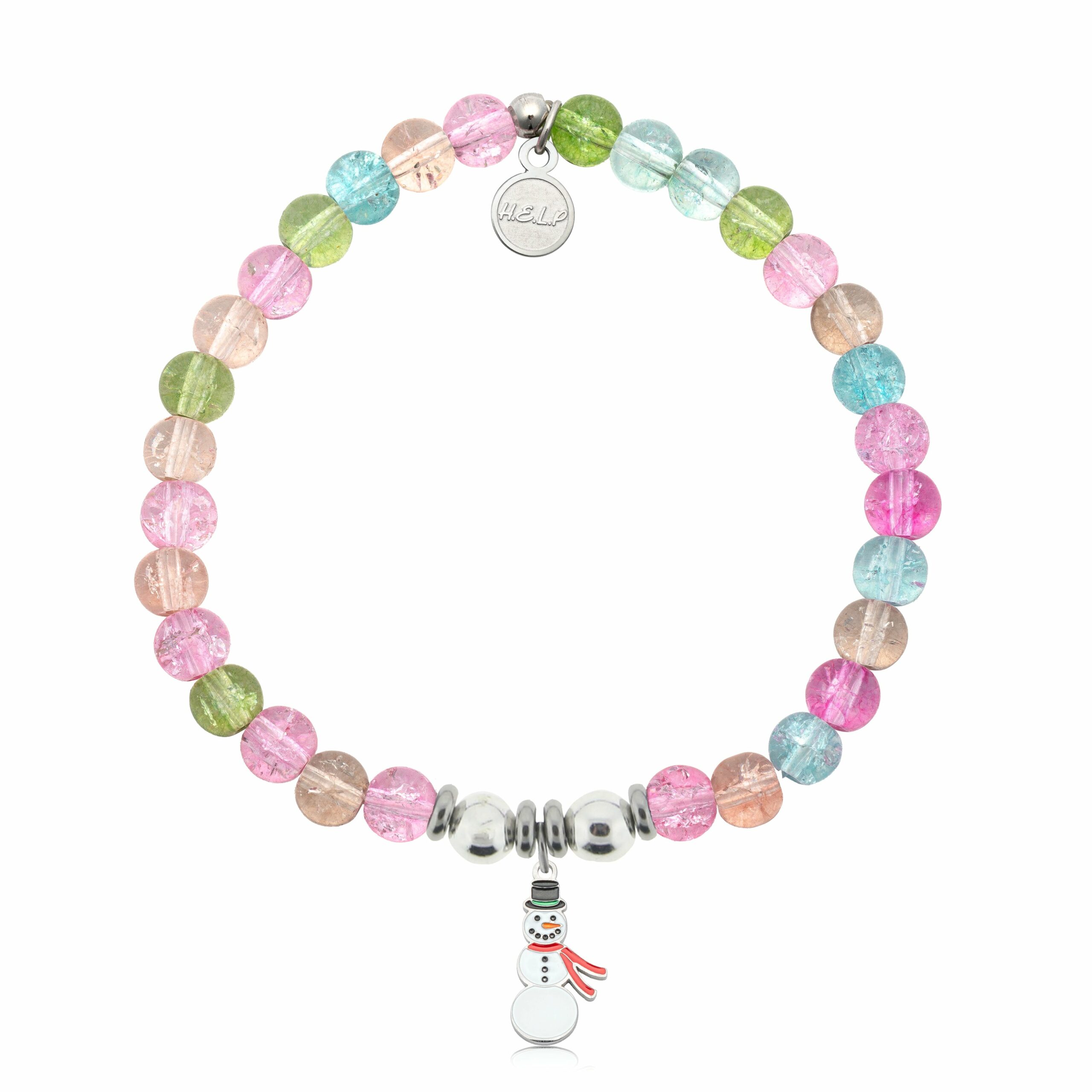 Frosty Charm with Kaleidoscope Crystal Charity Bracelet