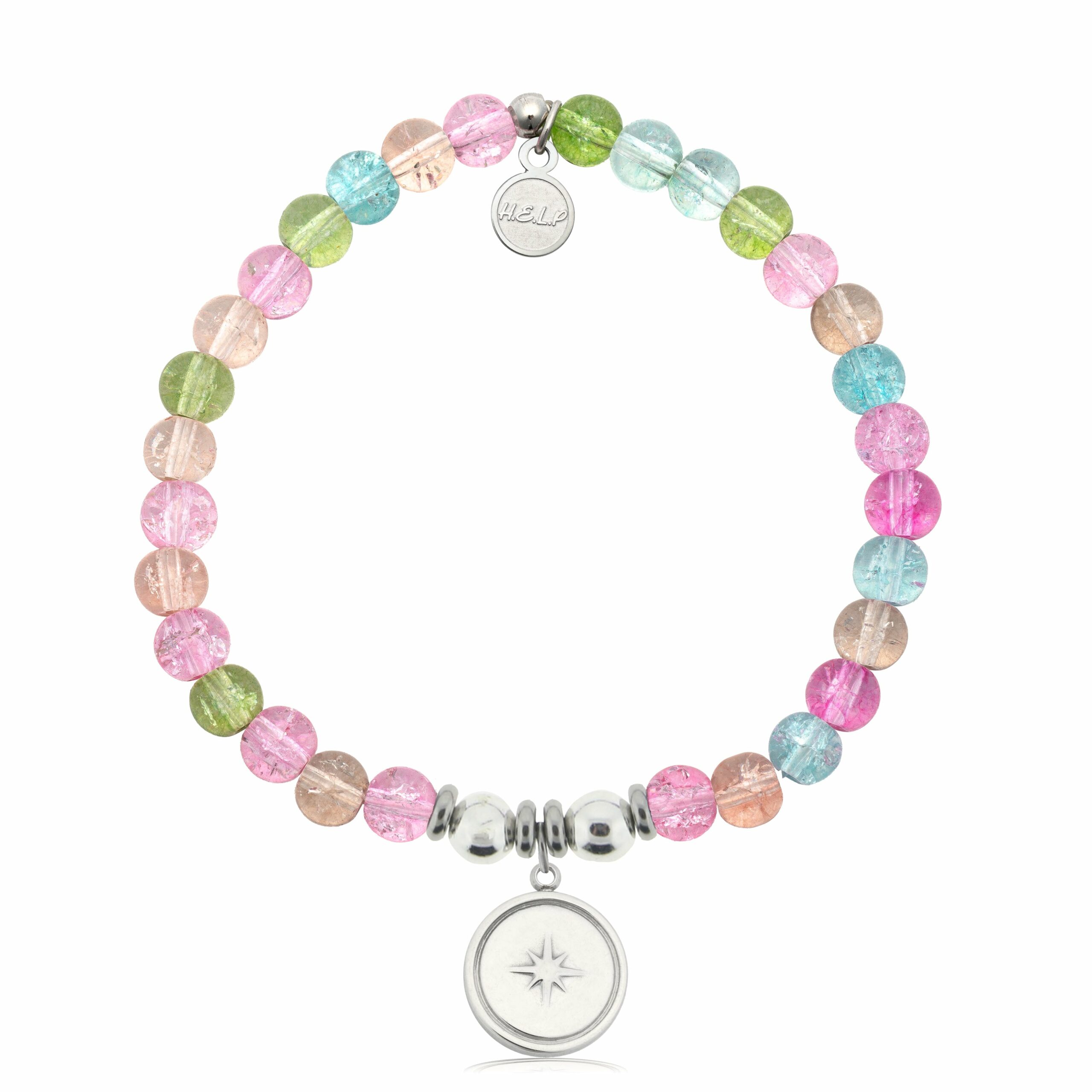 Milestone Charm with Kaleidoscope Crystal Charity Bracelet