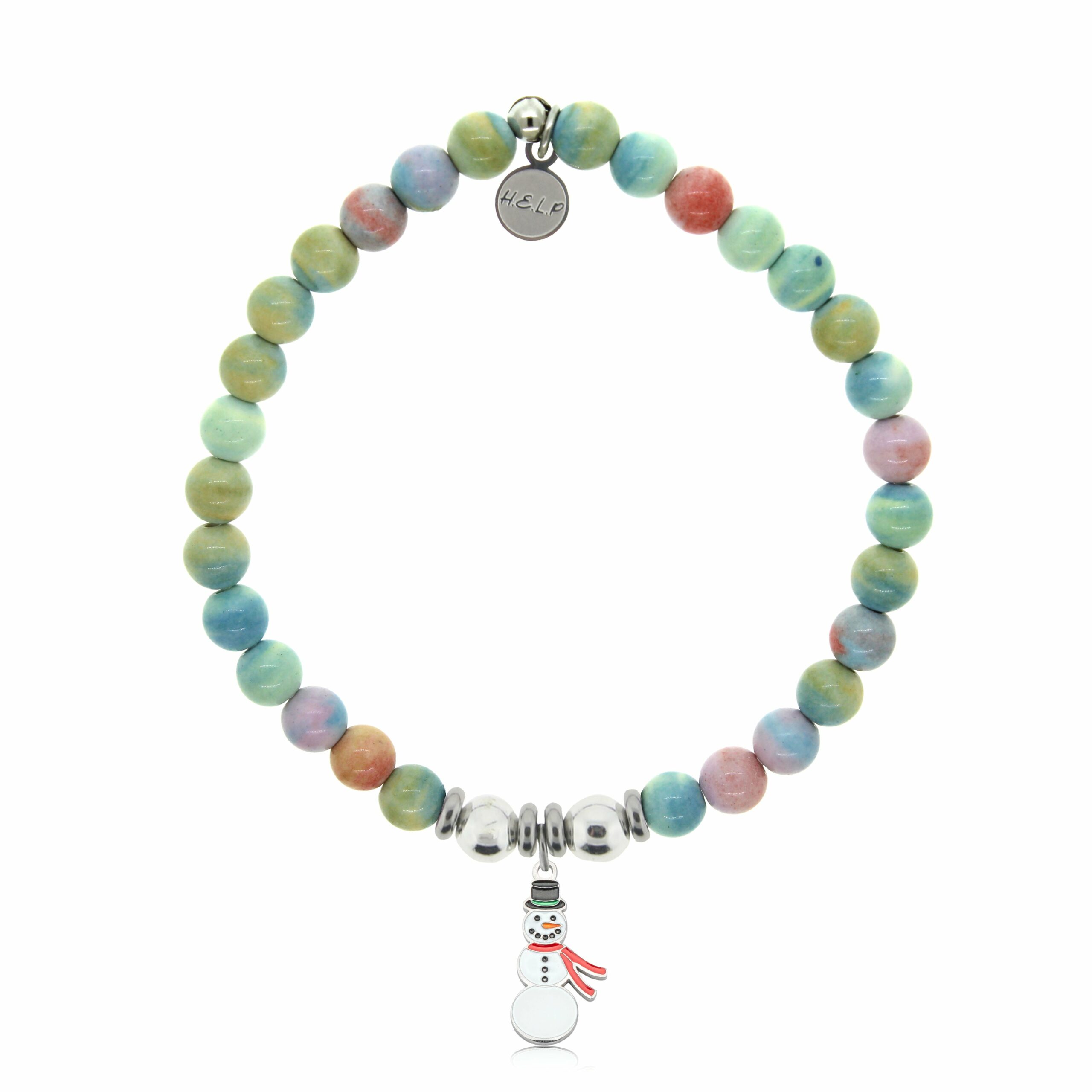 Frosty Charm with Pastel Jade Charity Bracelet