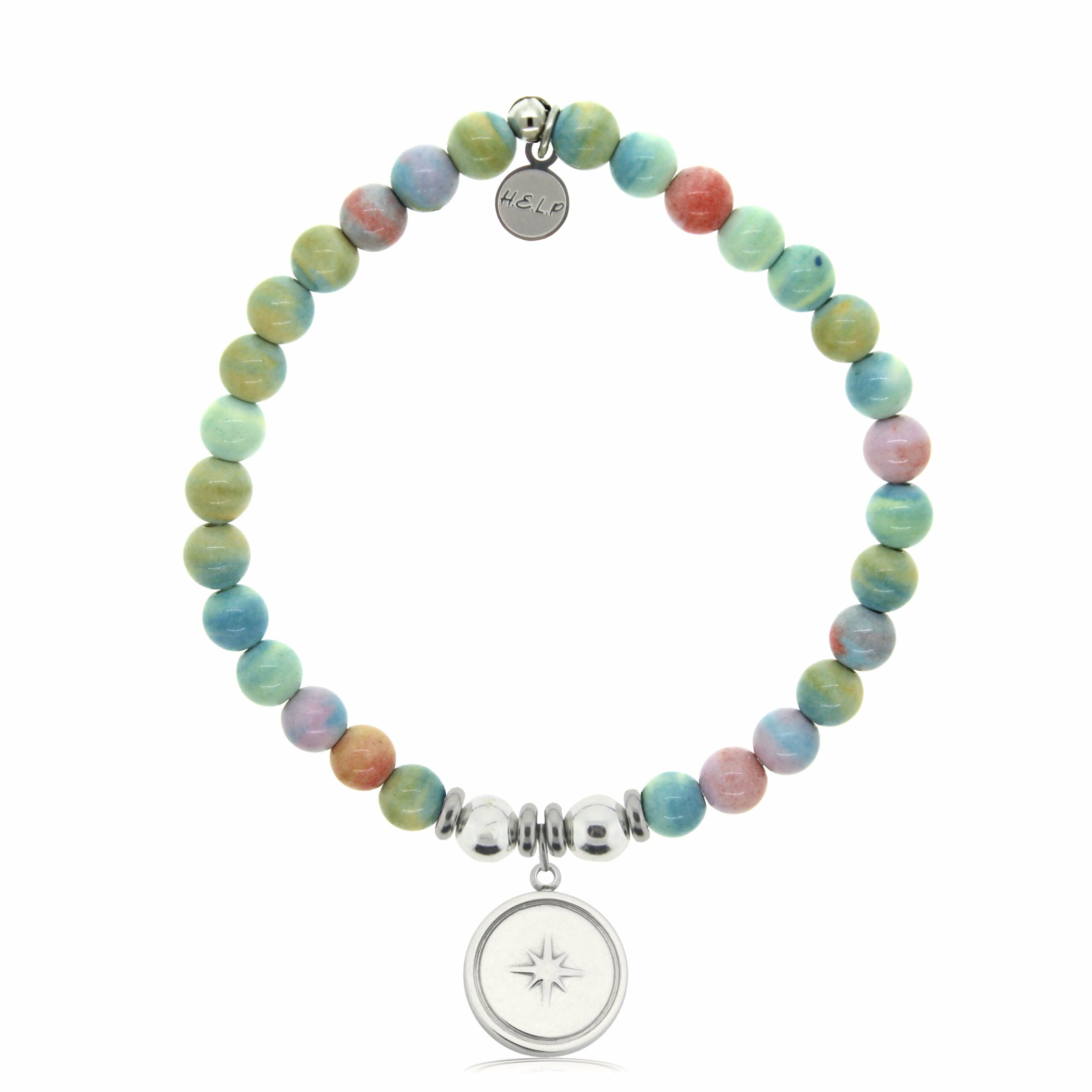 Milestone Charm with Pastel Jade Charity Bracelet