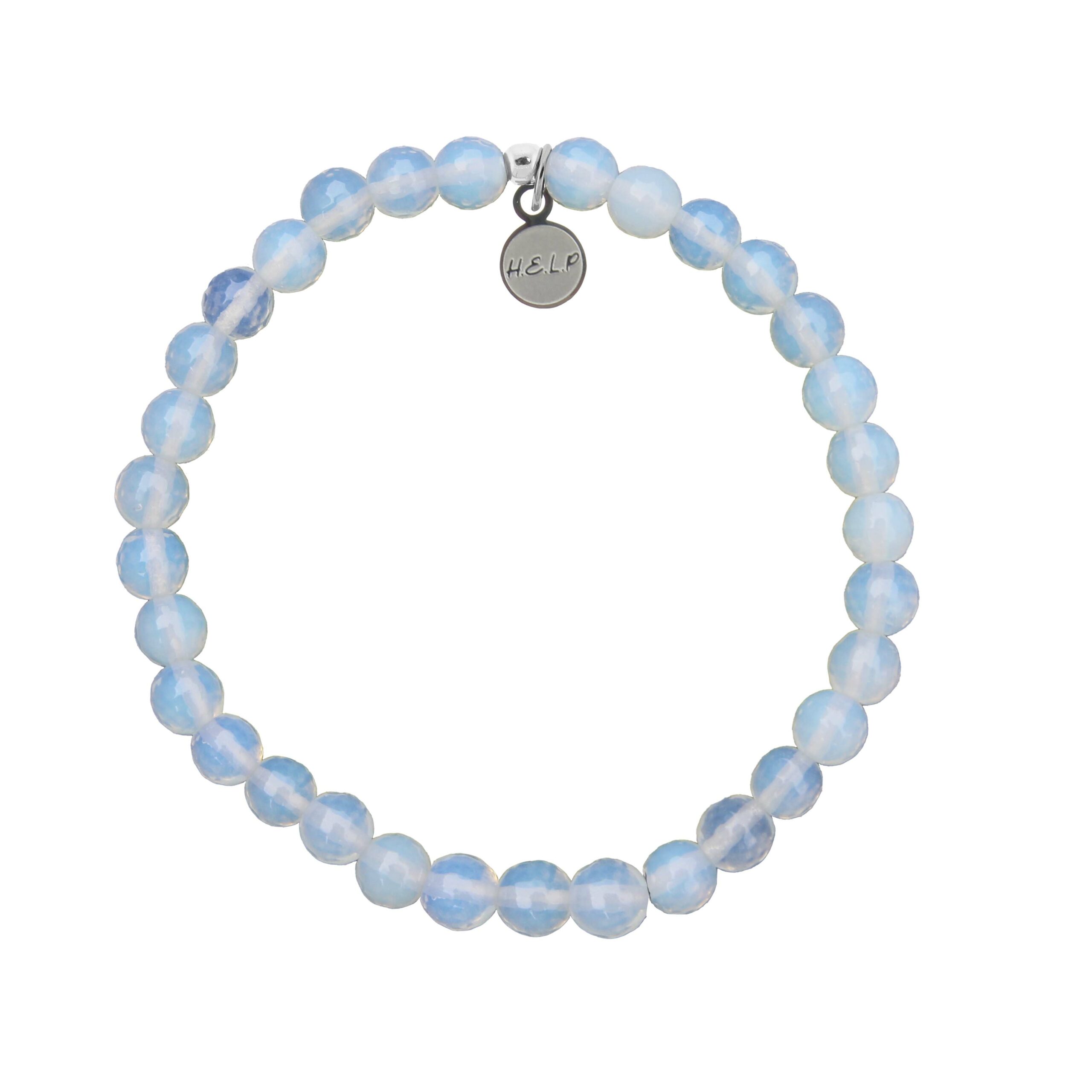 Angelic Vibes Stacker Bracelet with Opalite Beads