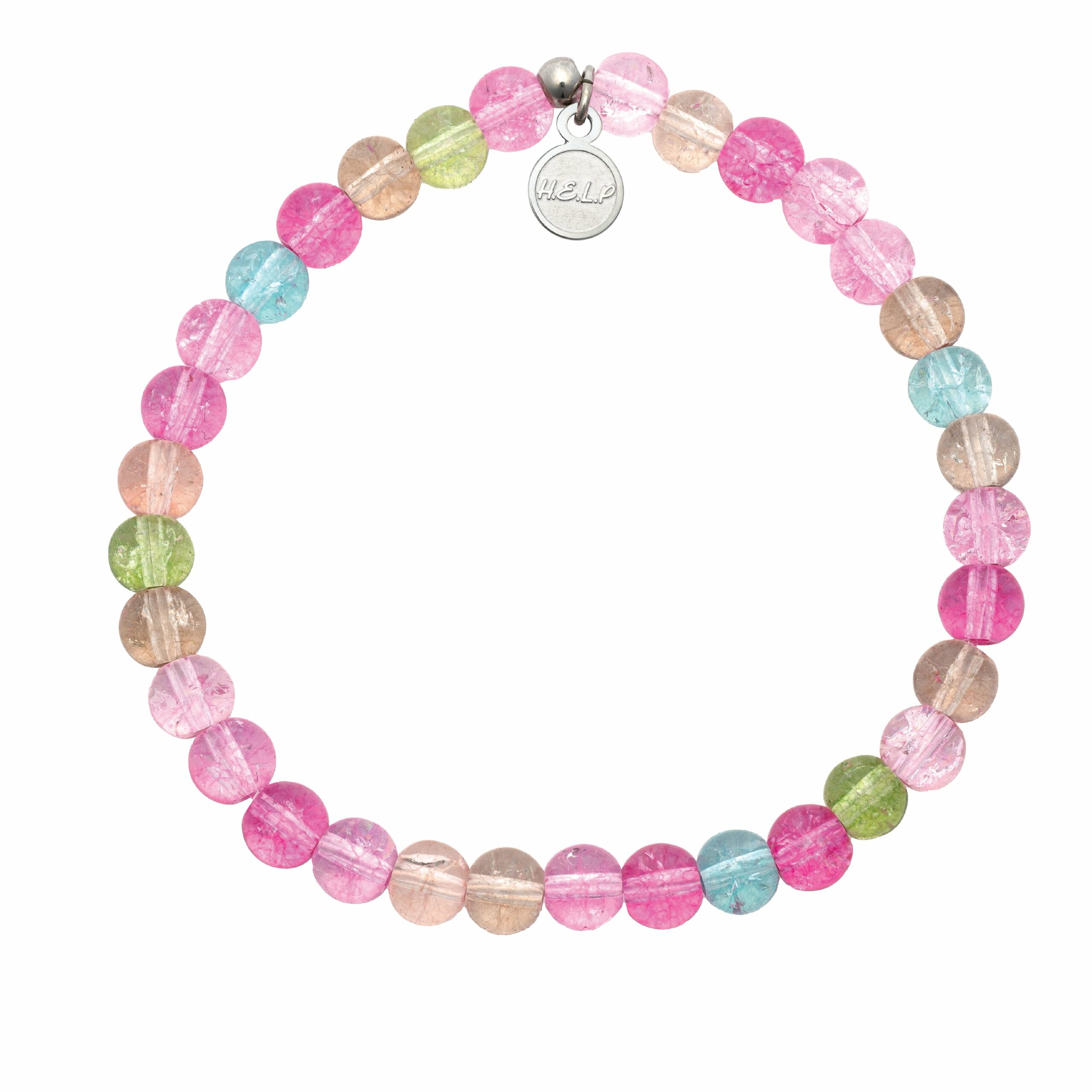 Be Present Stacker Bracelet with Kaleidoscope Crystal Beads