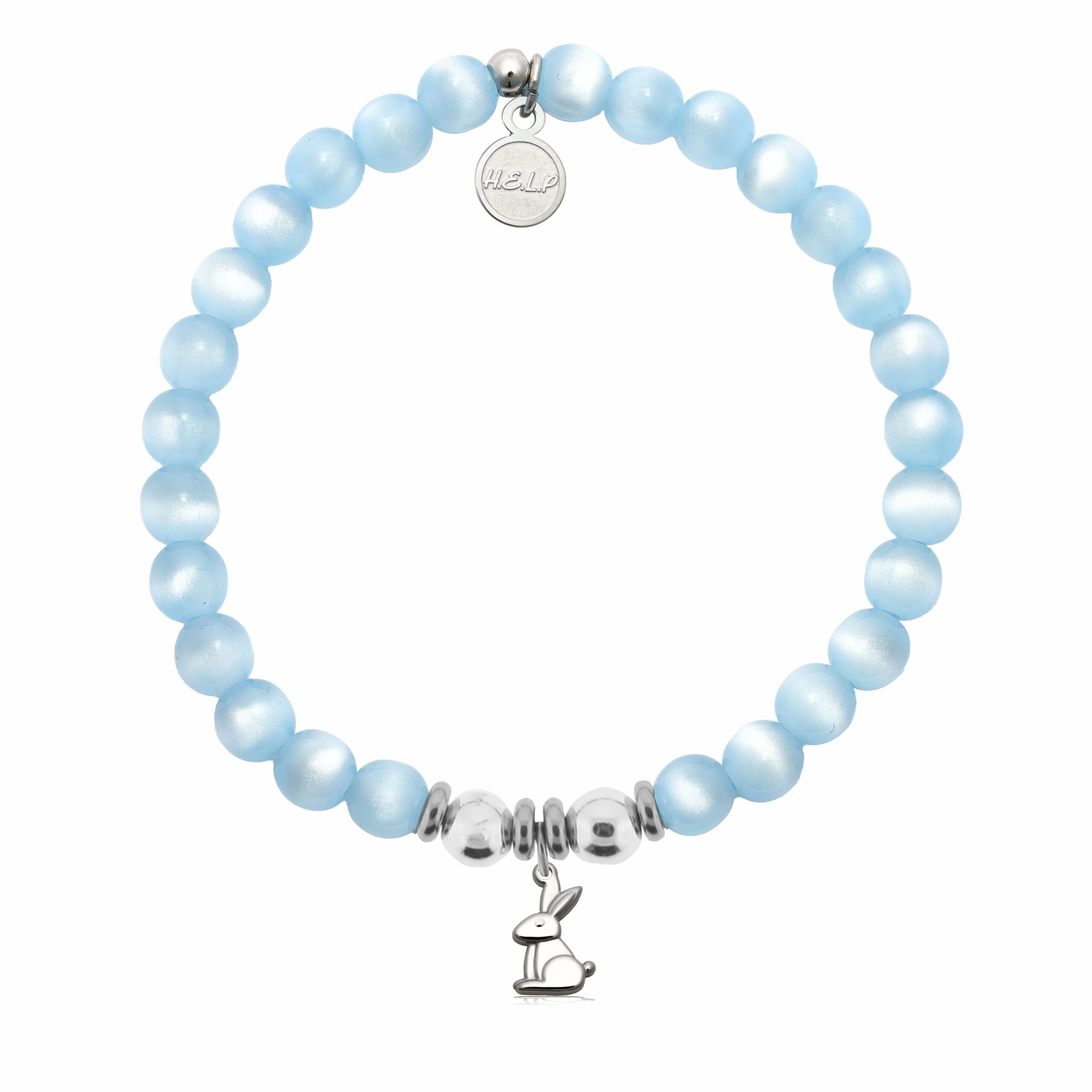 Bunny Charm with Blue Selenite Charity Bracelet