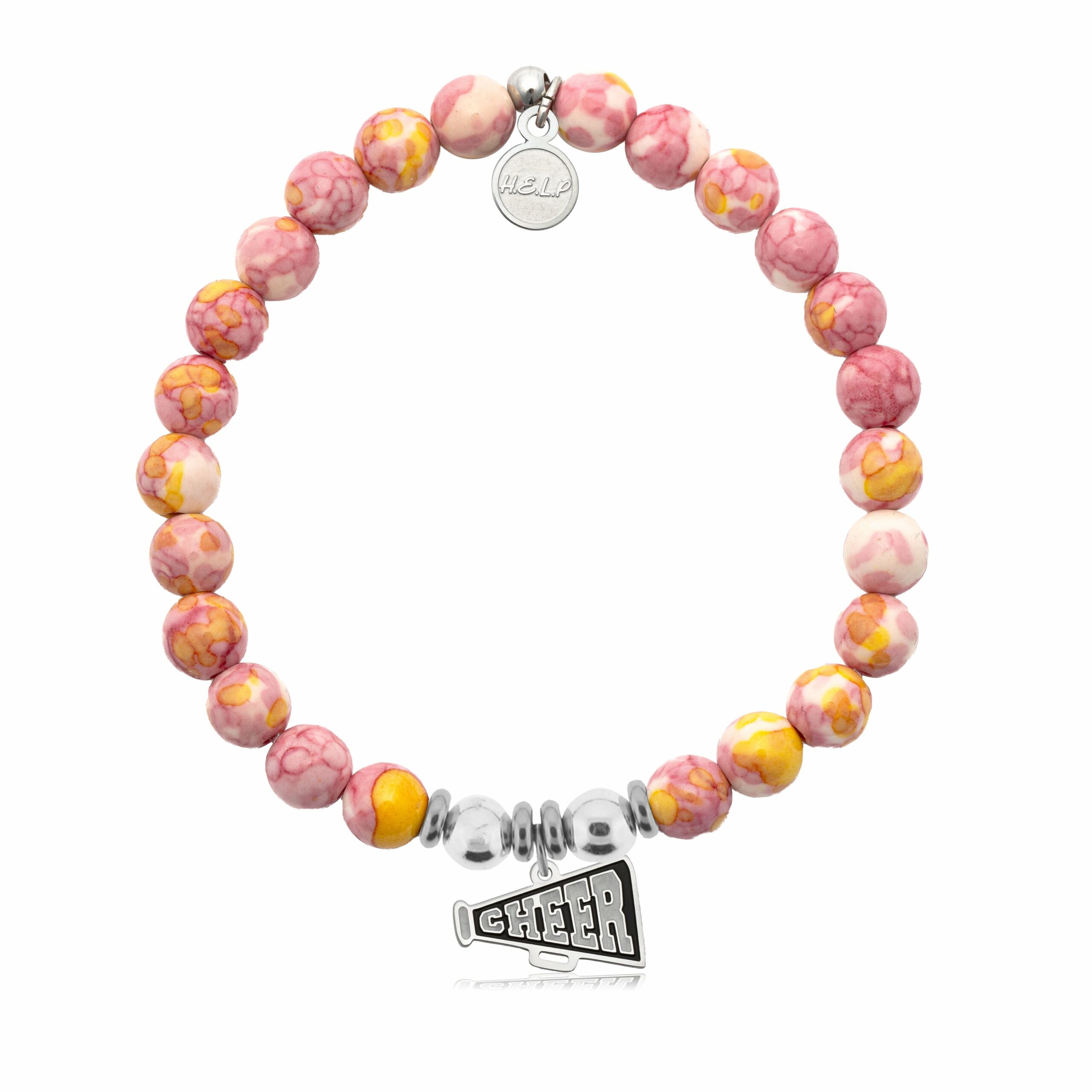 Cheer Charm with Lemonade Jade Charity Bracelet