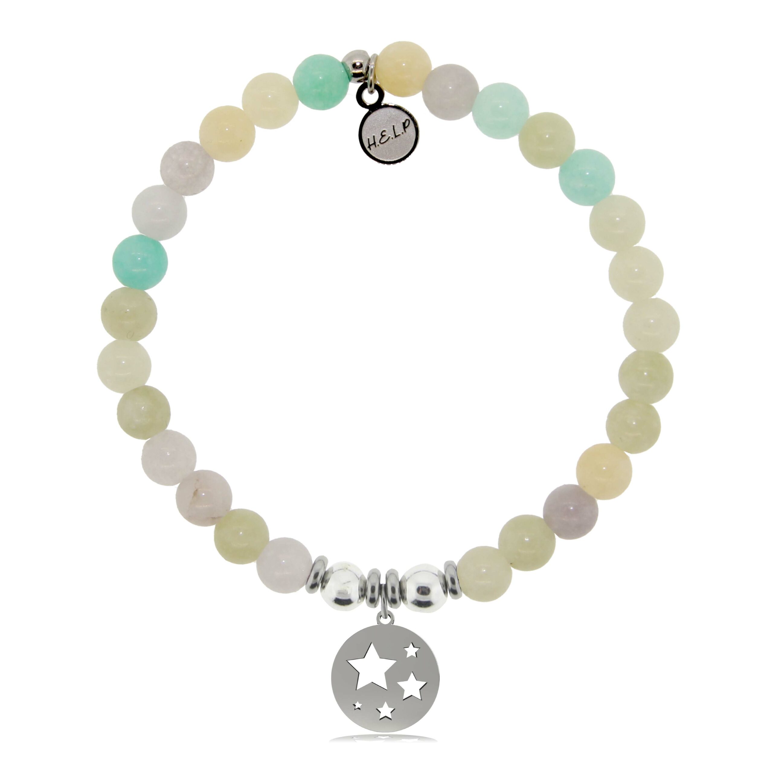 Congratulations Charm with Green Yellow Jade Charity Bracelet