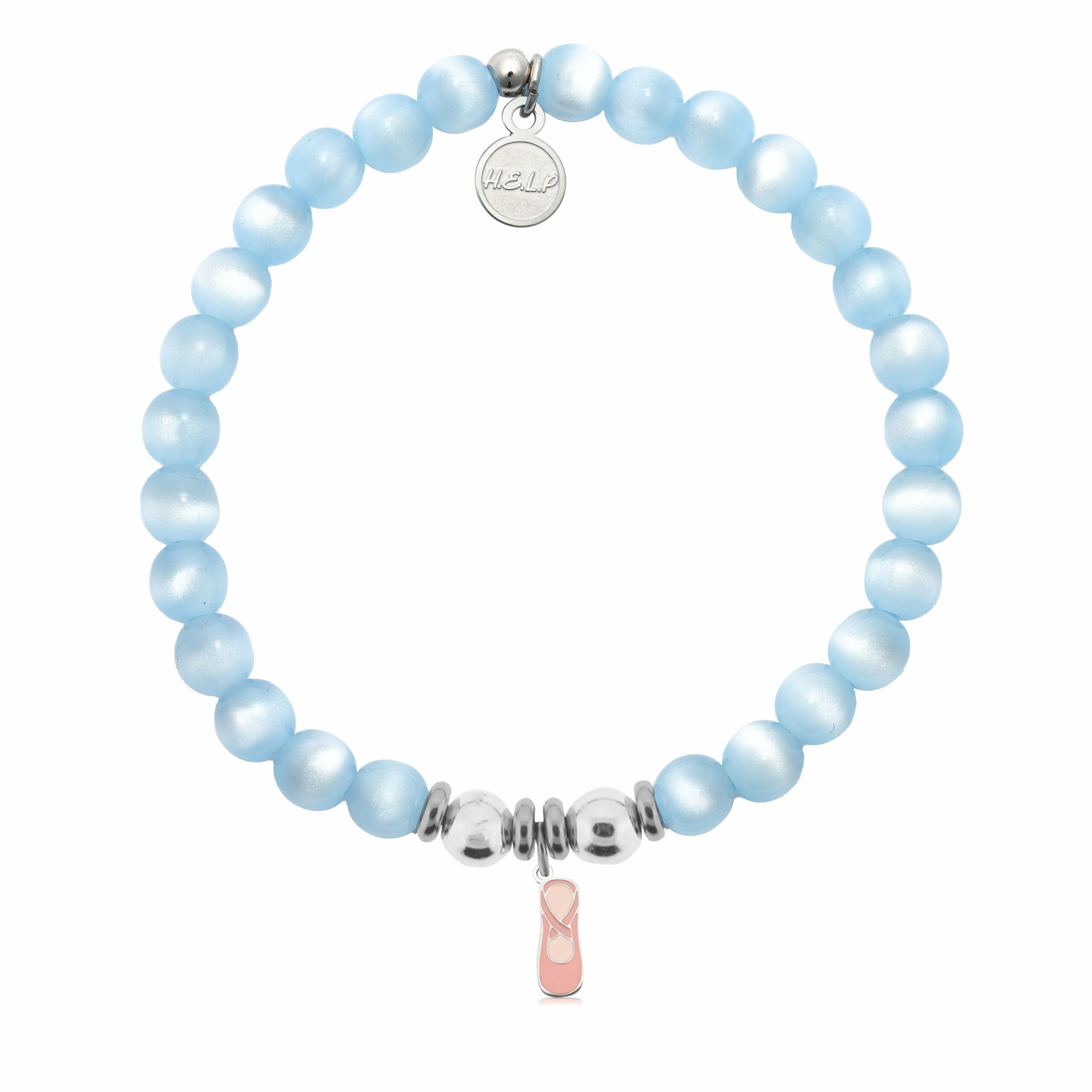 Dancer Charm with Blue Selenite Charity Bracelet