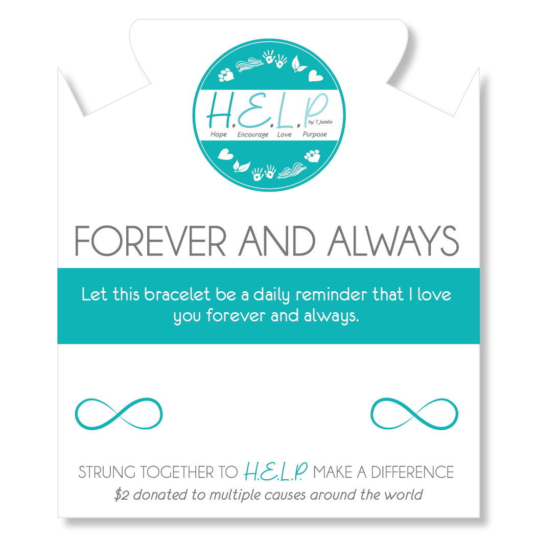 Forever and Always Charm with Howlite Charity Bracelet