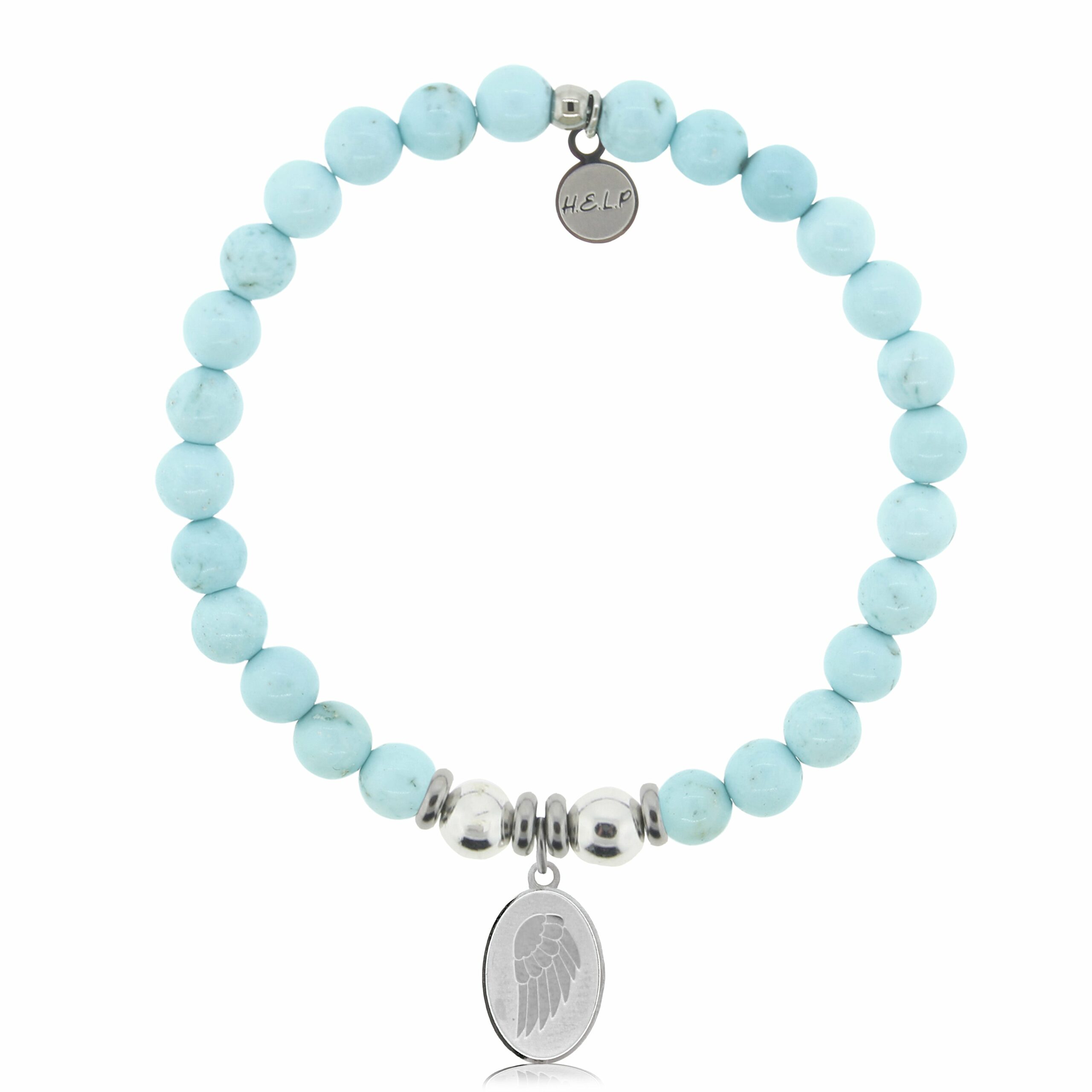 Guardian Charm with Larimar Magnesite Charity Bracelet