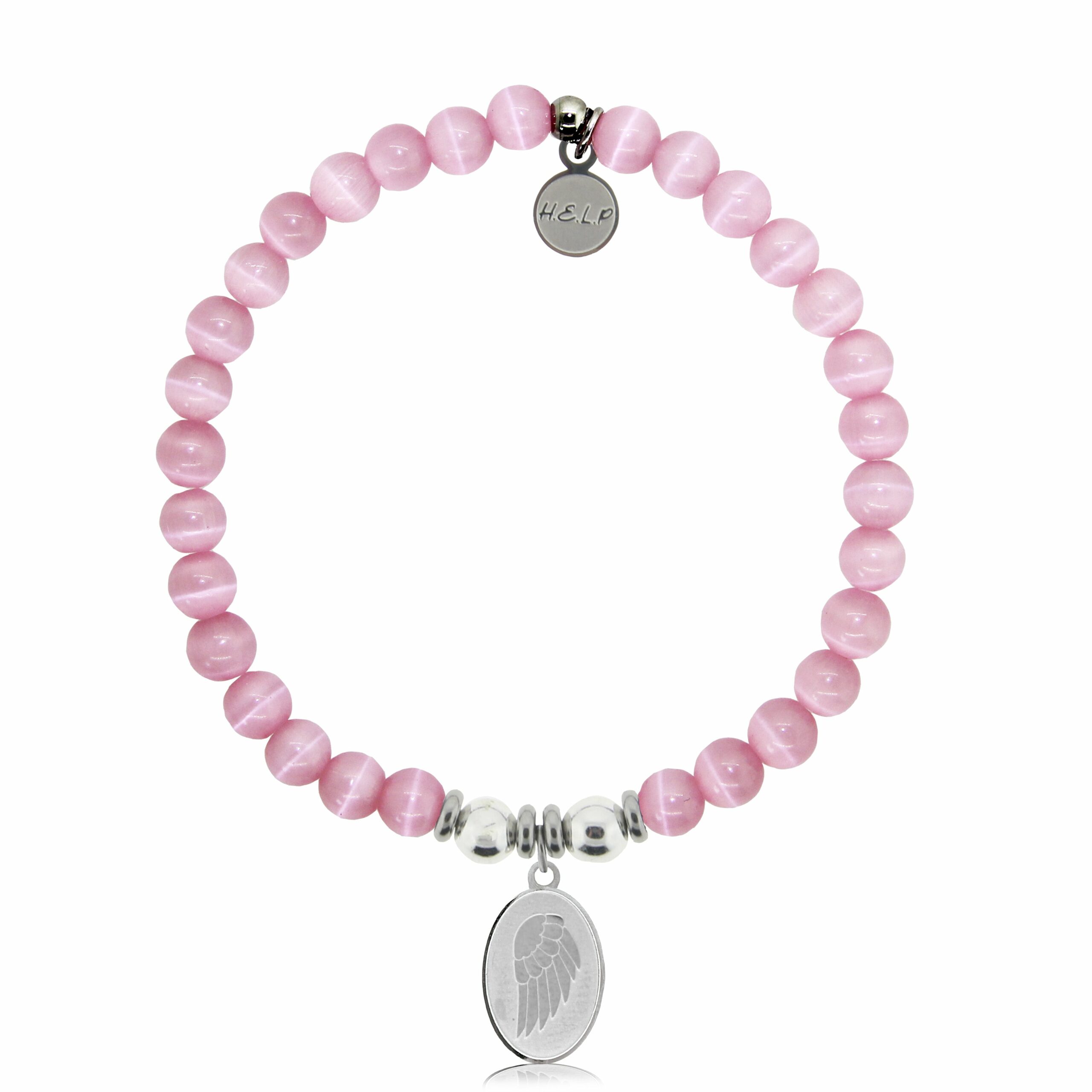 Guardian Charm with Pink Cat Eye Charity Bracelet