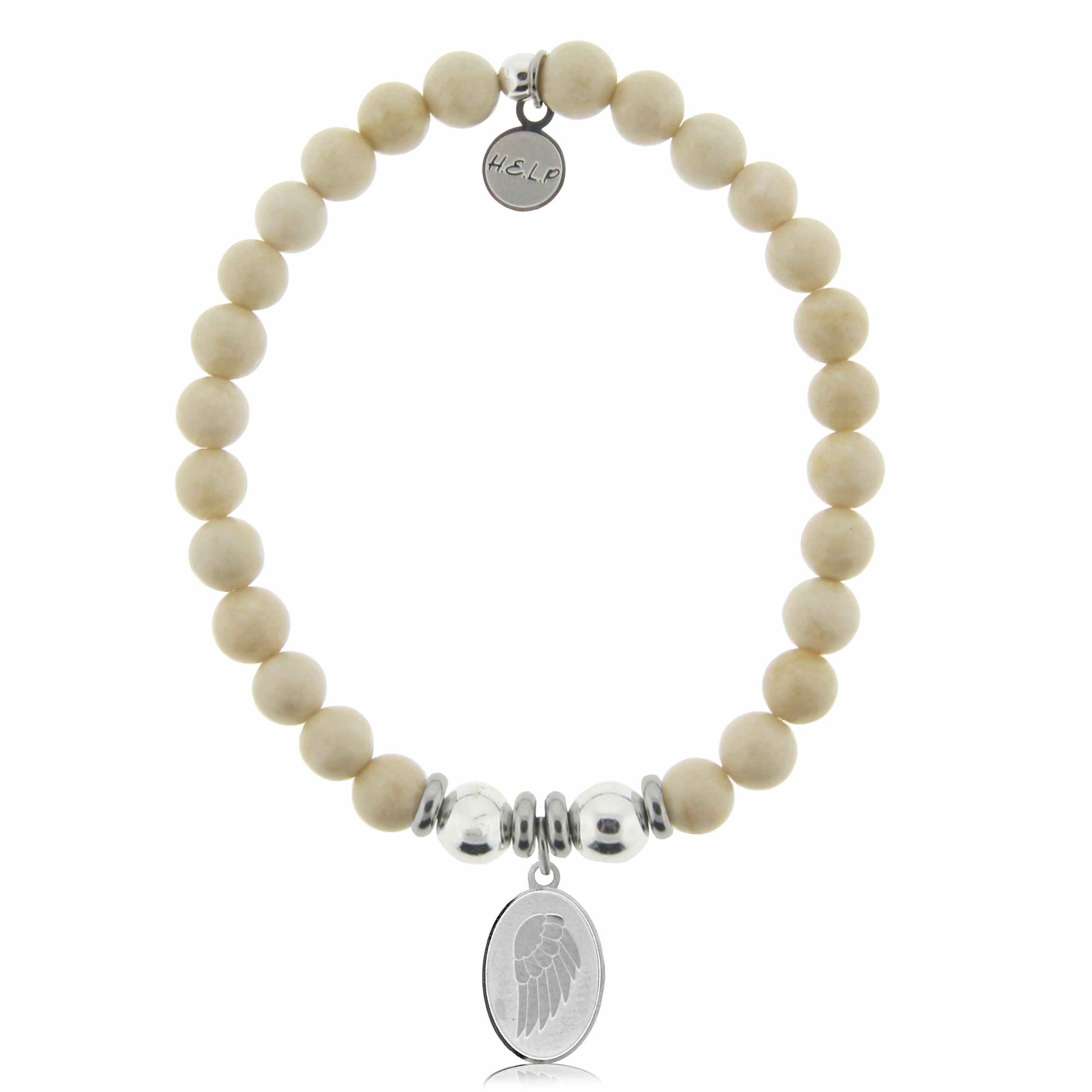 Guardian Charm with Riverstone Beads Charity Bracelet