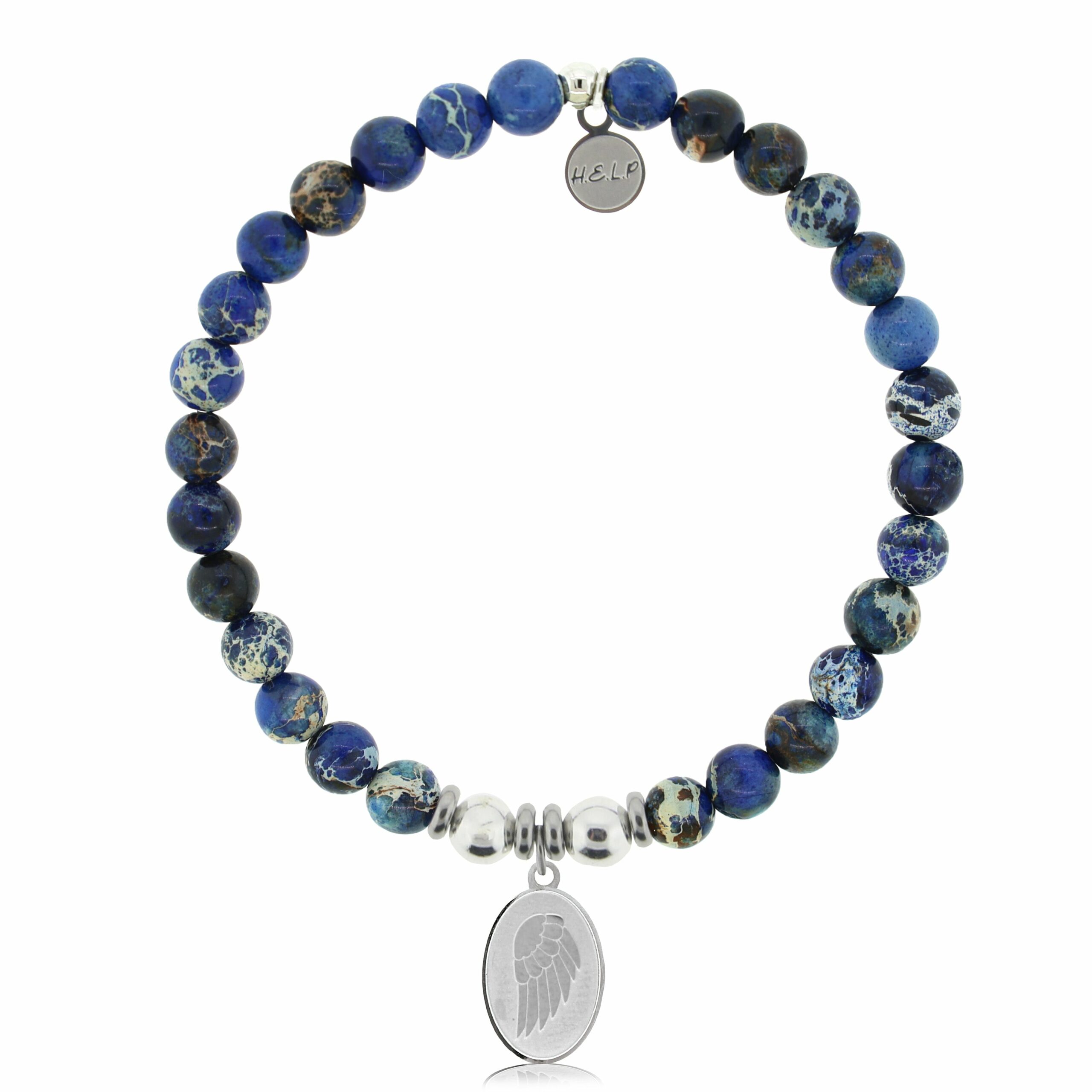 Guardian Charm with Royal Blue Jasper Charity Bracelet