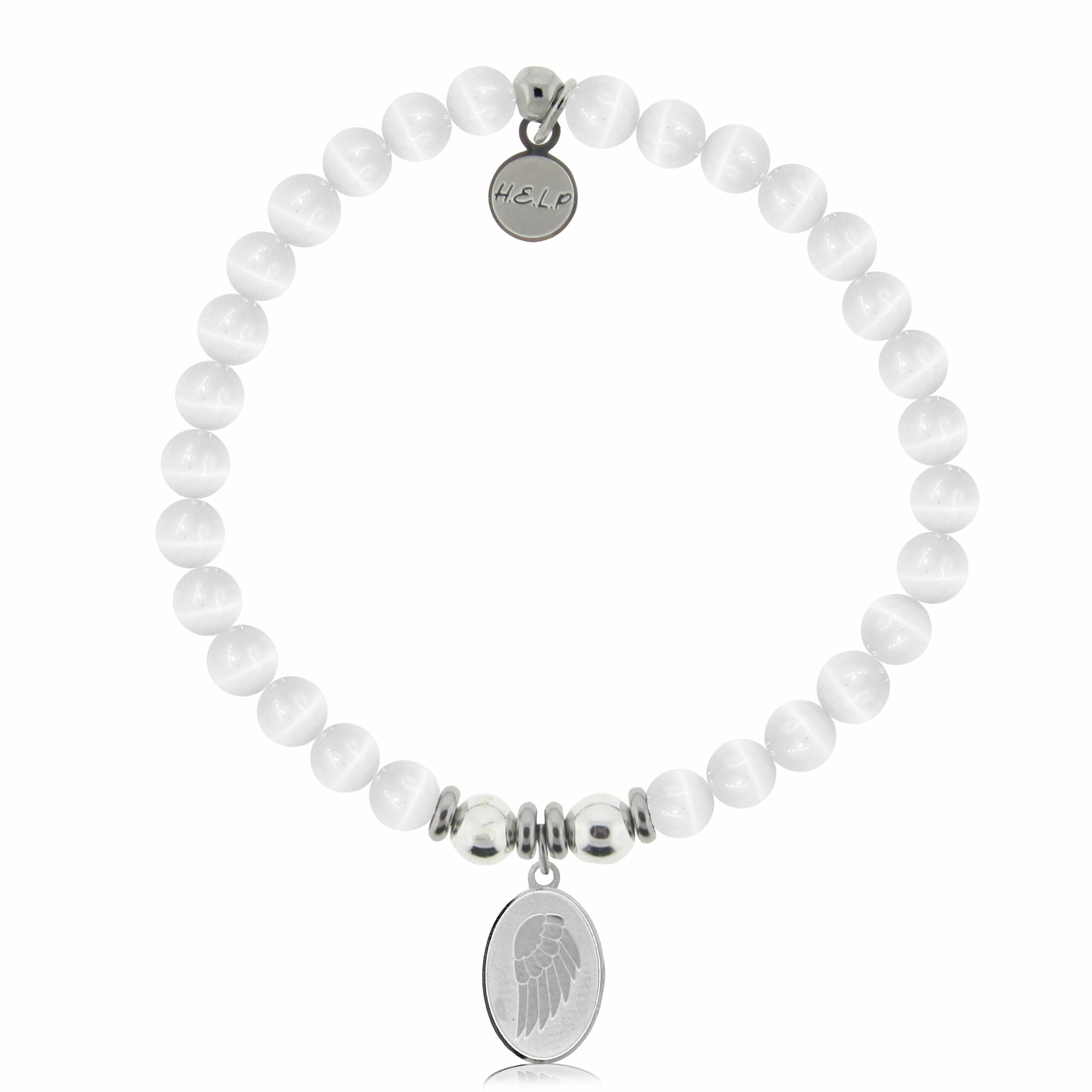 Guardian Charm with White Cat Eye Charity Bracelet