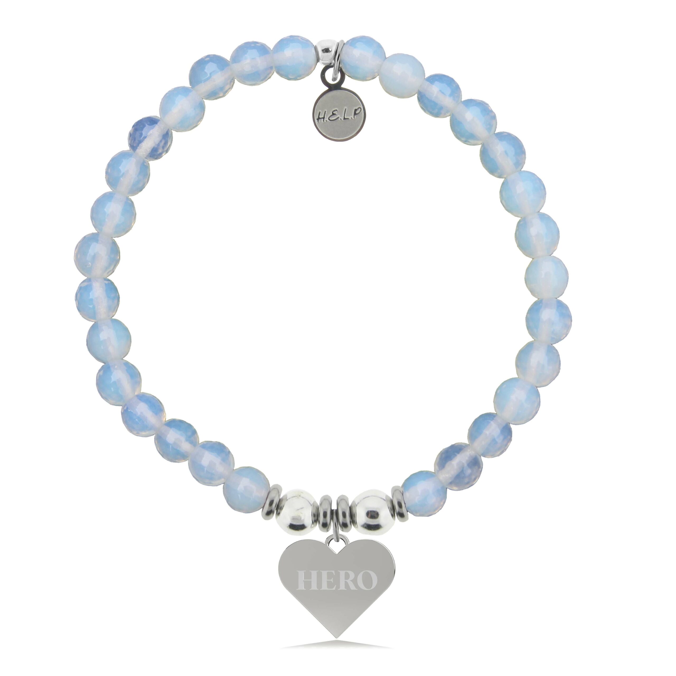 Hero Charm with Opalite Charity Bracelet