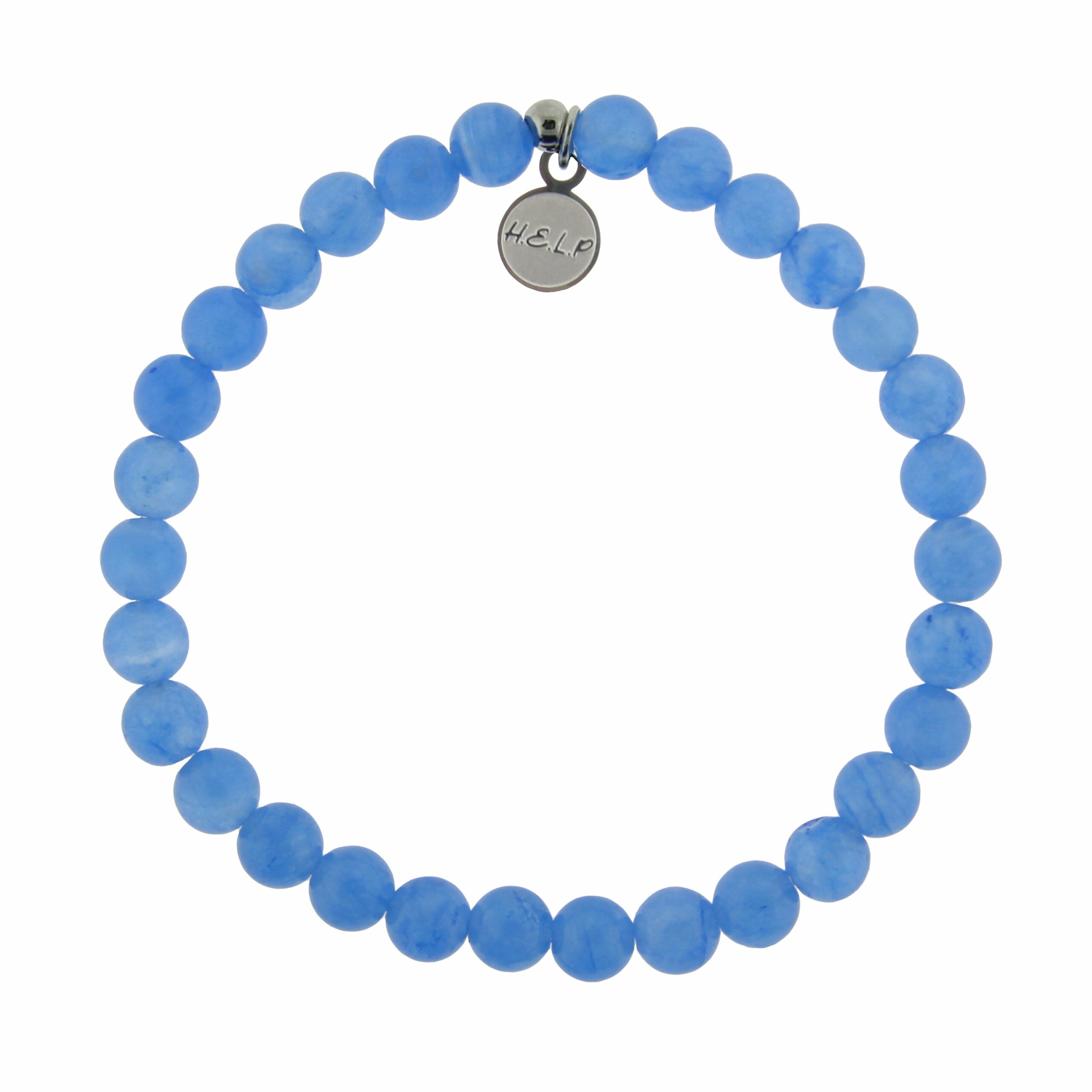 Inner Beauty Stacker Bracelet with Azure Blue Jade Beads