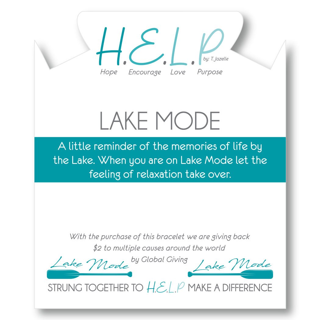 Lake Mode Charm with Turquoise Beads Charity Bracelet