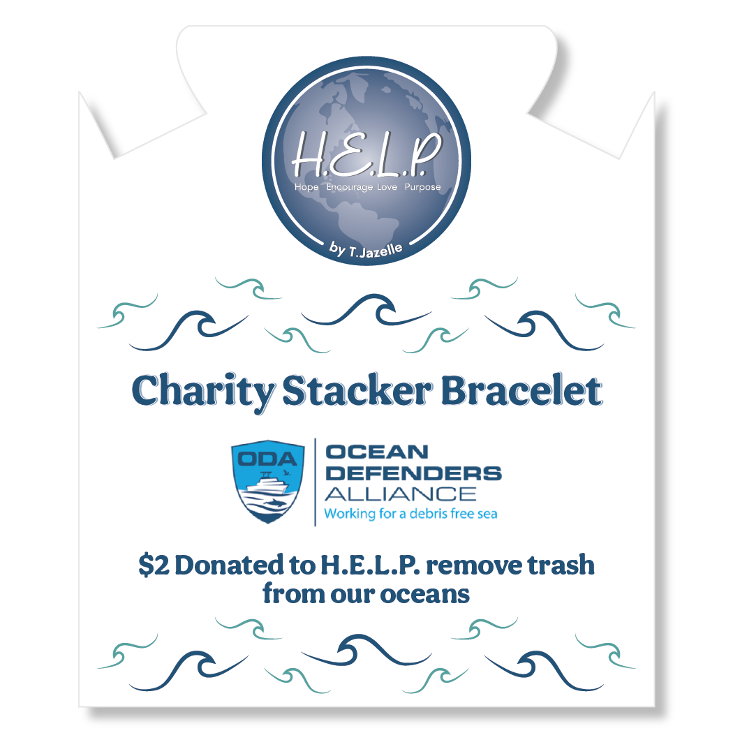 Ocean Defenders Alliance Stacker: Pink Crystal and Shells Bracelet