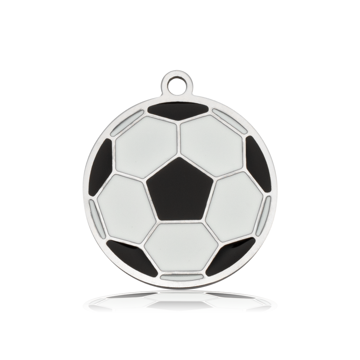 Soccer Charm with White Cats Eye Charity Bracelet