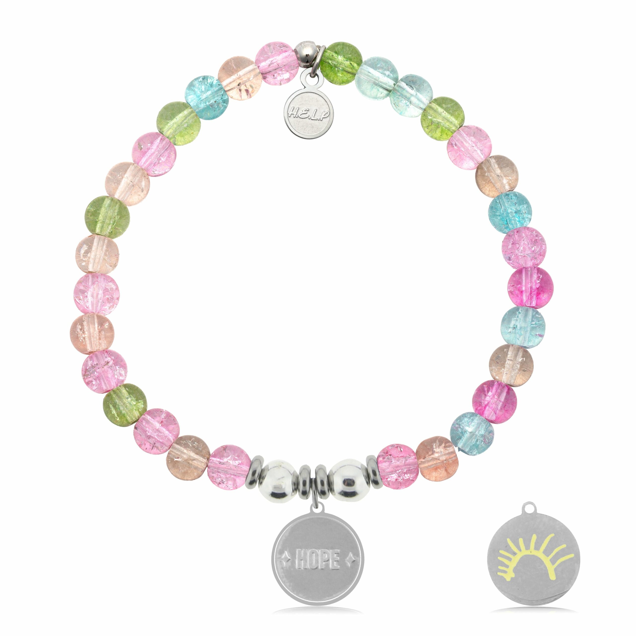 St. Jude Collection: Sun Charm with Kaleidoscope Crystal Charity Bracelet