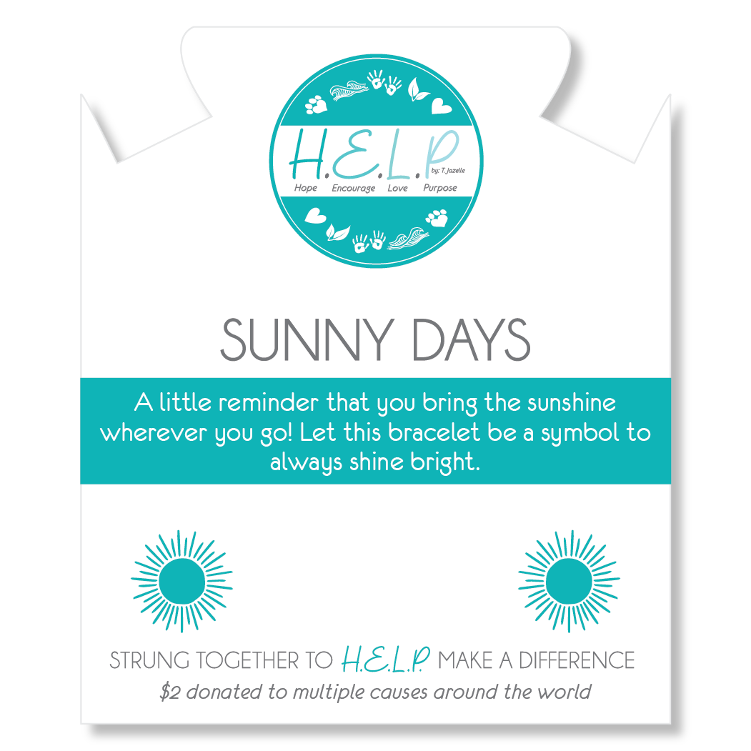 Sunny Days Charm with Howlite Charity Bracelet