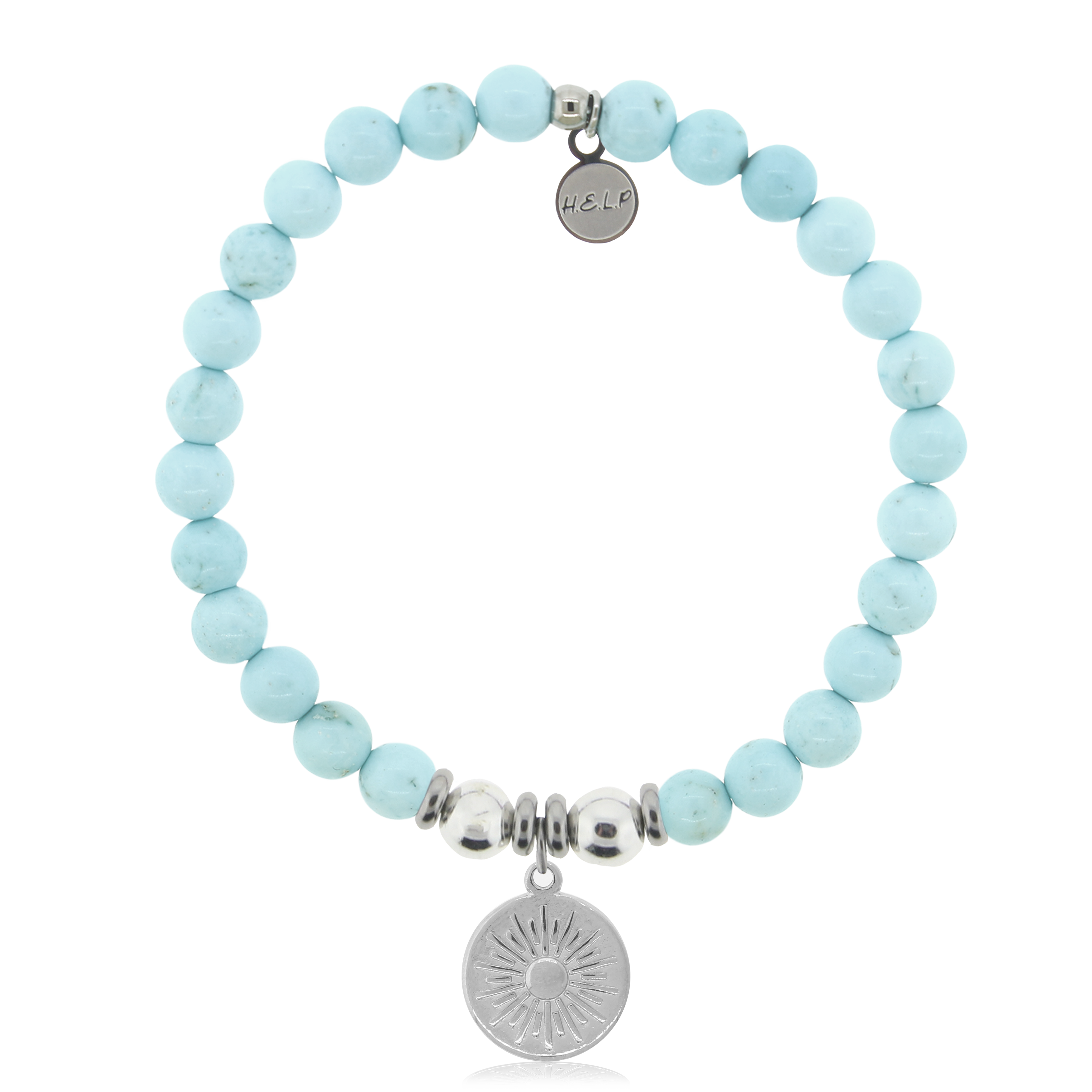 Sunny Days Charm with Larimar Magnesite Charity Bracelet