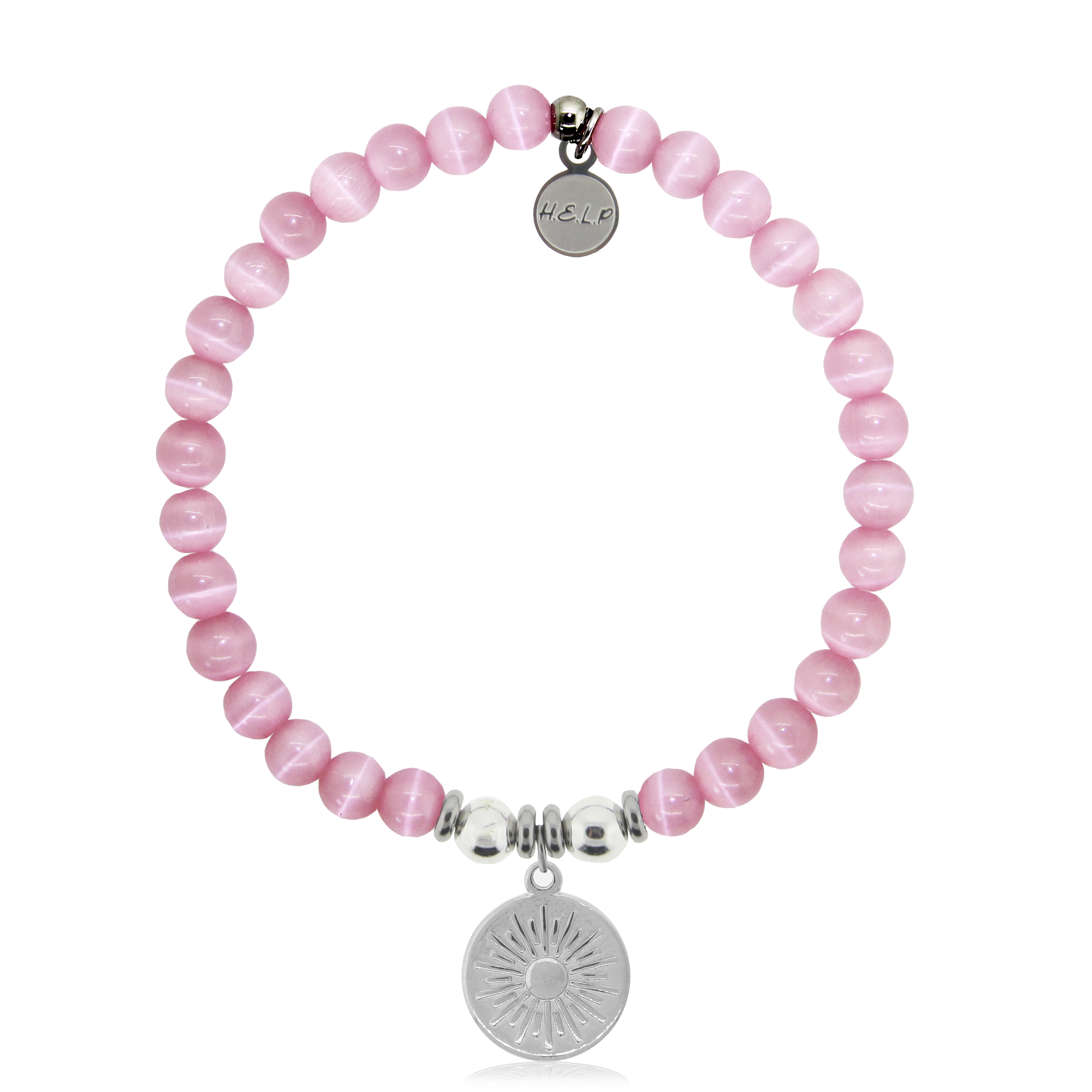 Sunny Days Charm with Pink Cats Eye Charity Bracelet