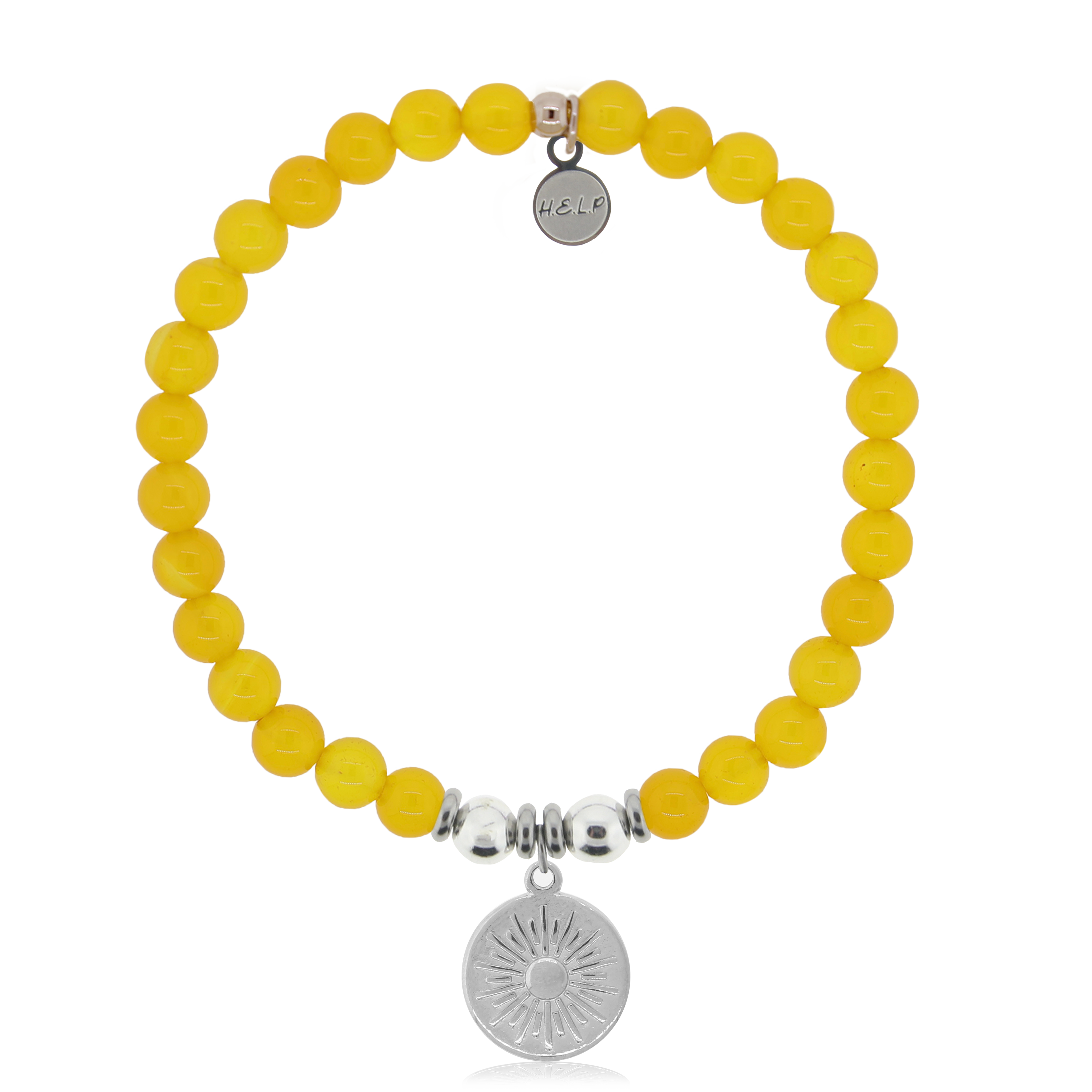 Sunny Days Charm with Yellow Agate Charity Bracelet