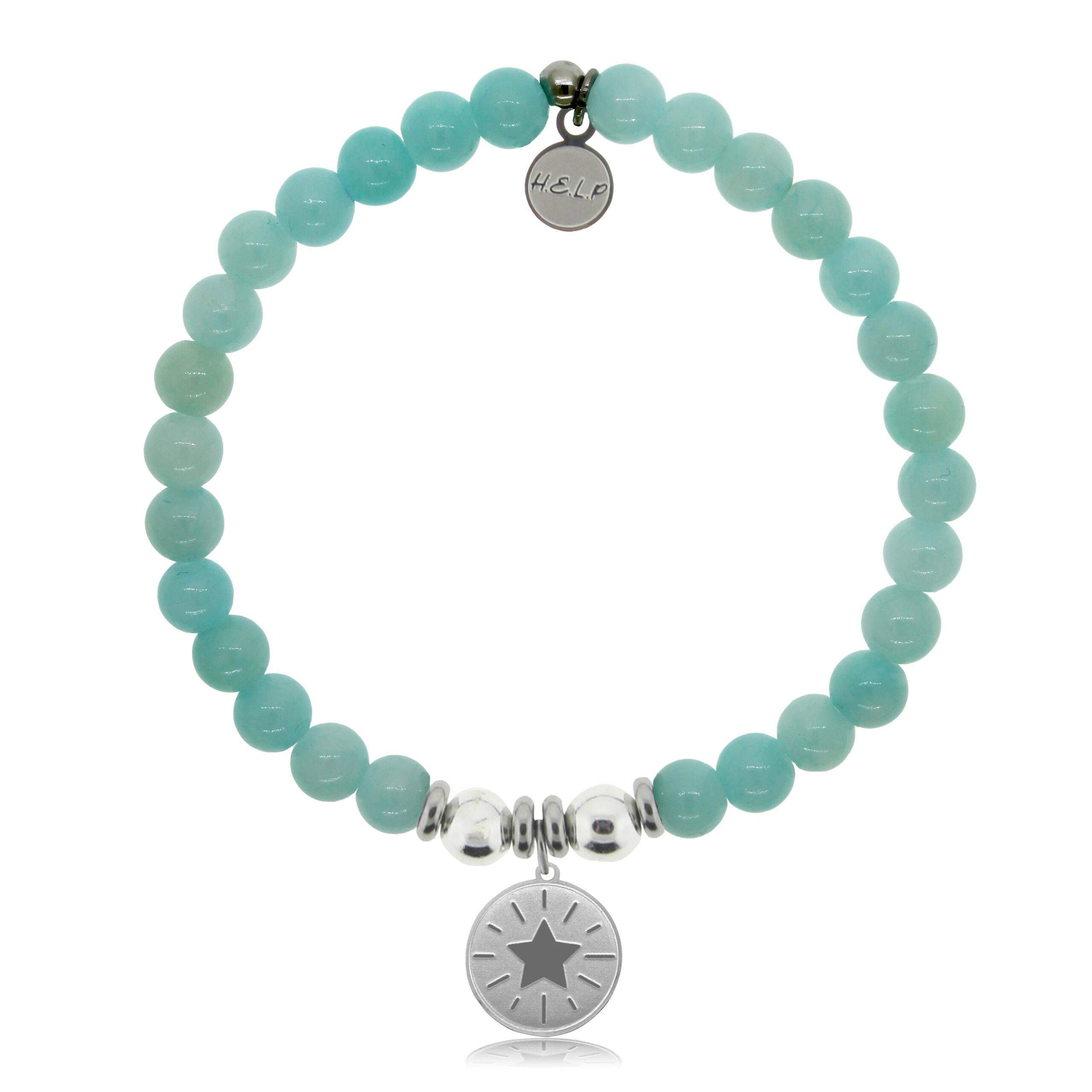 Superstar Charm with Baby Blue Quartz Charity Bracelet