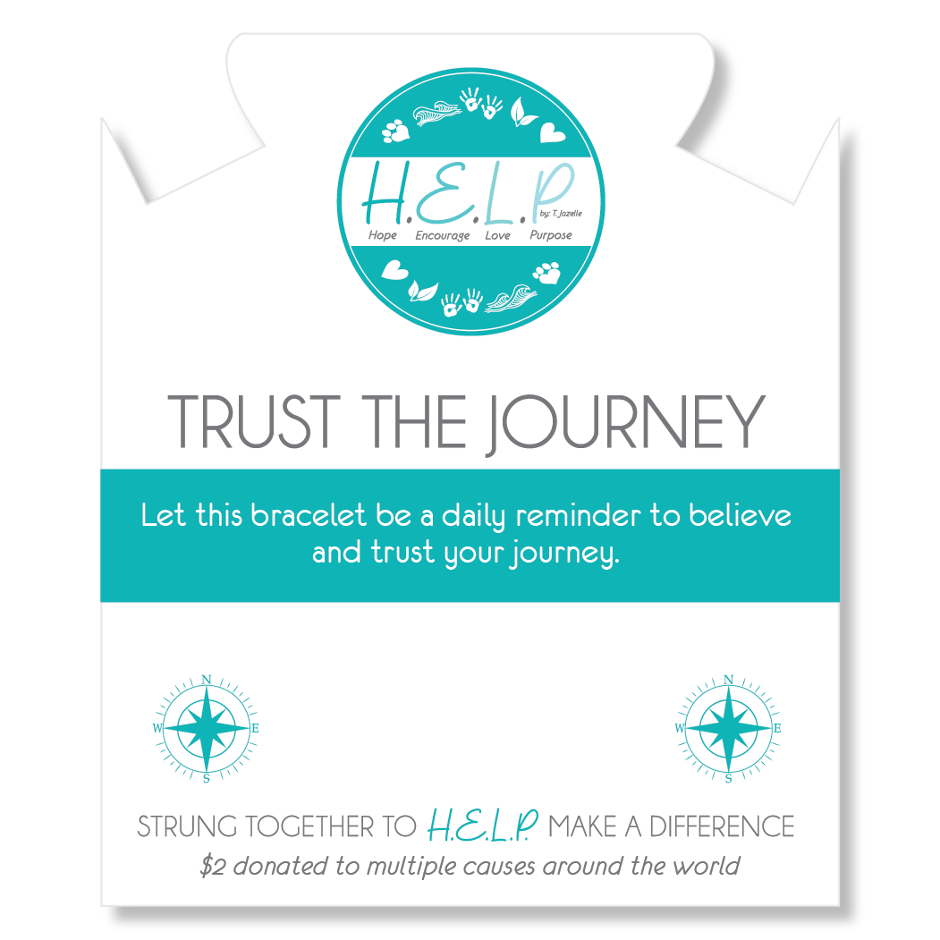 Trust the Journey Charm with Howlite Charity Bracelet